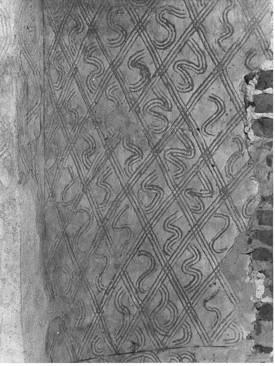 decorazione pittorica, frammento - ambito lombardo (fine sec. XV)