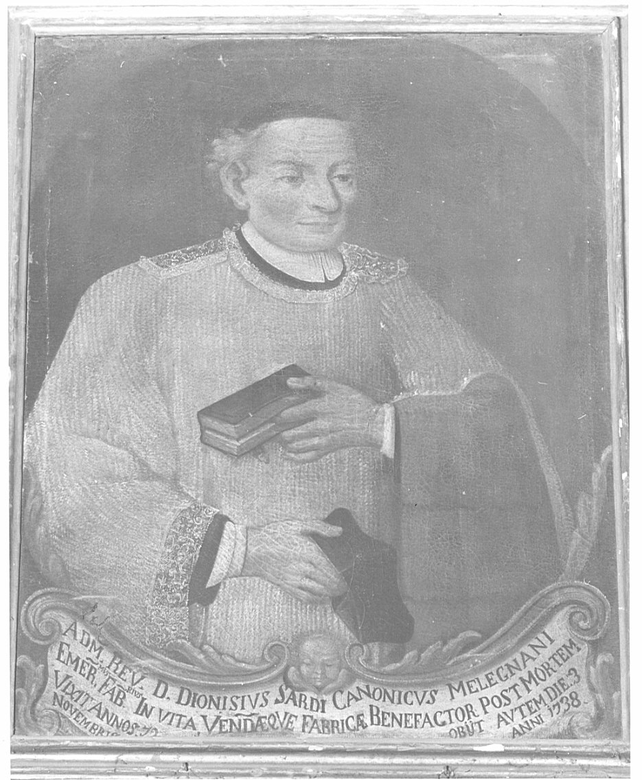 Rev. Dionigi Sardo (dipinto, opera isolata) - ambito lombardo (sec. XVIII)