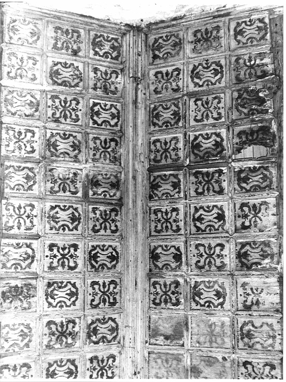 soffitto a cassettoni, frammento - bottega lombarda (sec. XVIII)