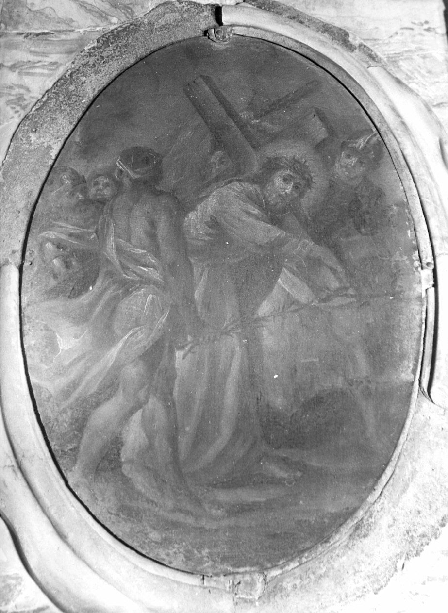 salita di Cristo al monte Calvario (dipinto, elemento d'insieme) - ambito italiano (prima metà sec. XVIII)
