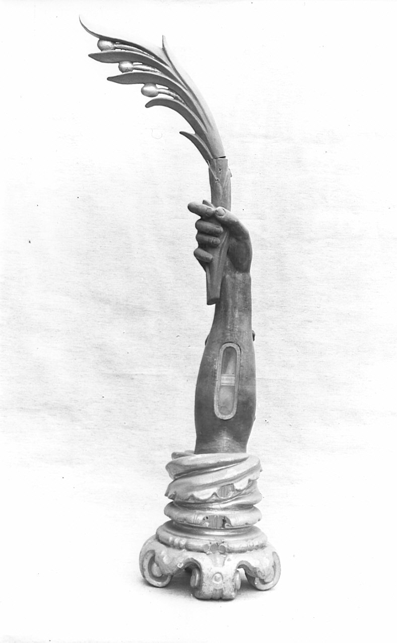 reliquiario antropomorfo - a braccio, coppia - bottega italiana (fine/inizio secc. XVII/ XVIII)