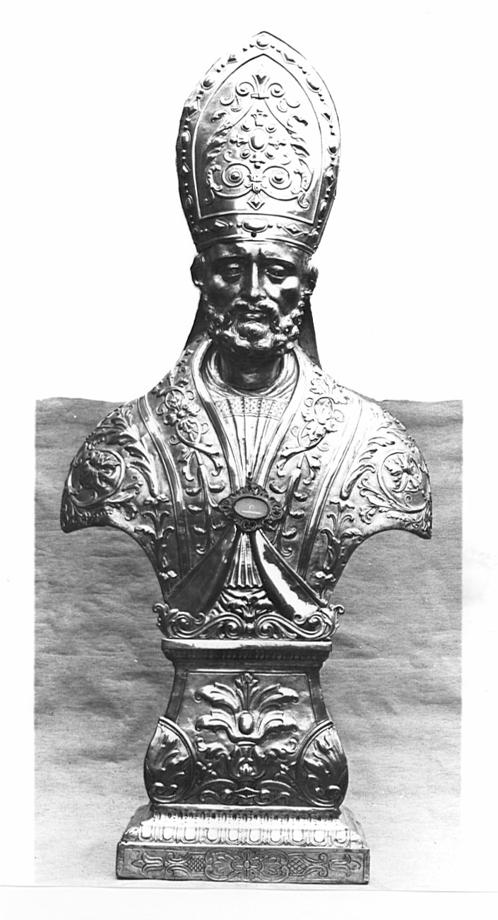 San Benigno (?) (reliquiario - a busto, opera isolata) - bottega italiana (sec. XIX)