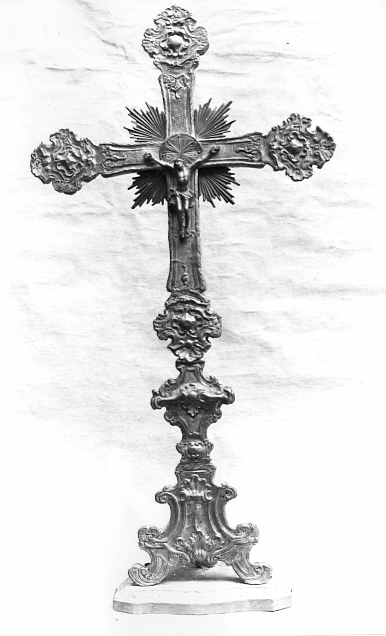croce d'altare, opera isolata - bottega italiana (sec. XVIII)
