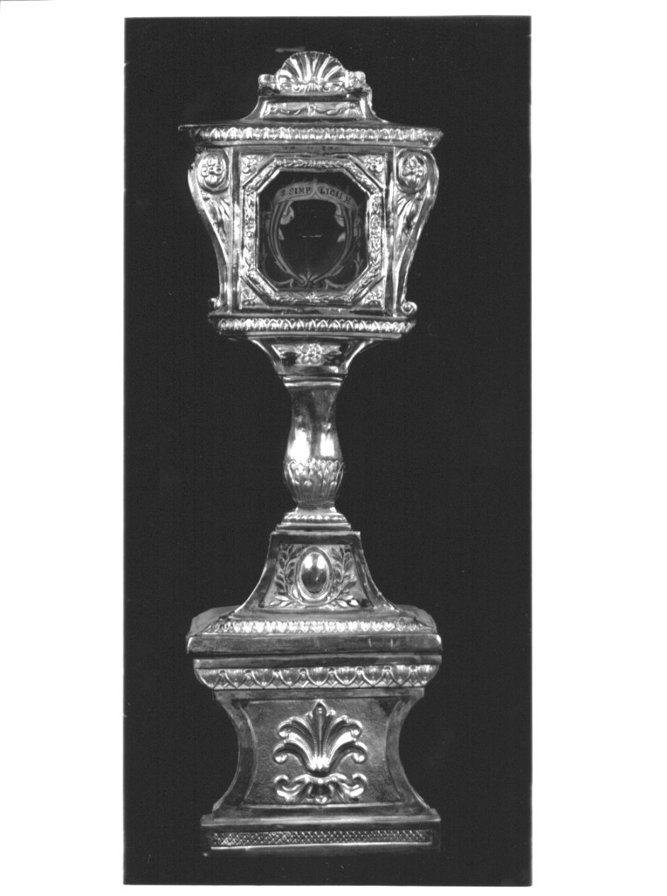 reliquiario - a ostensorio, opera isolata - ambito lombardo (prima metà sec. XIX)