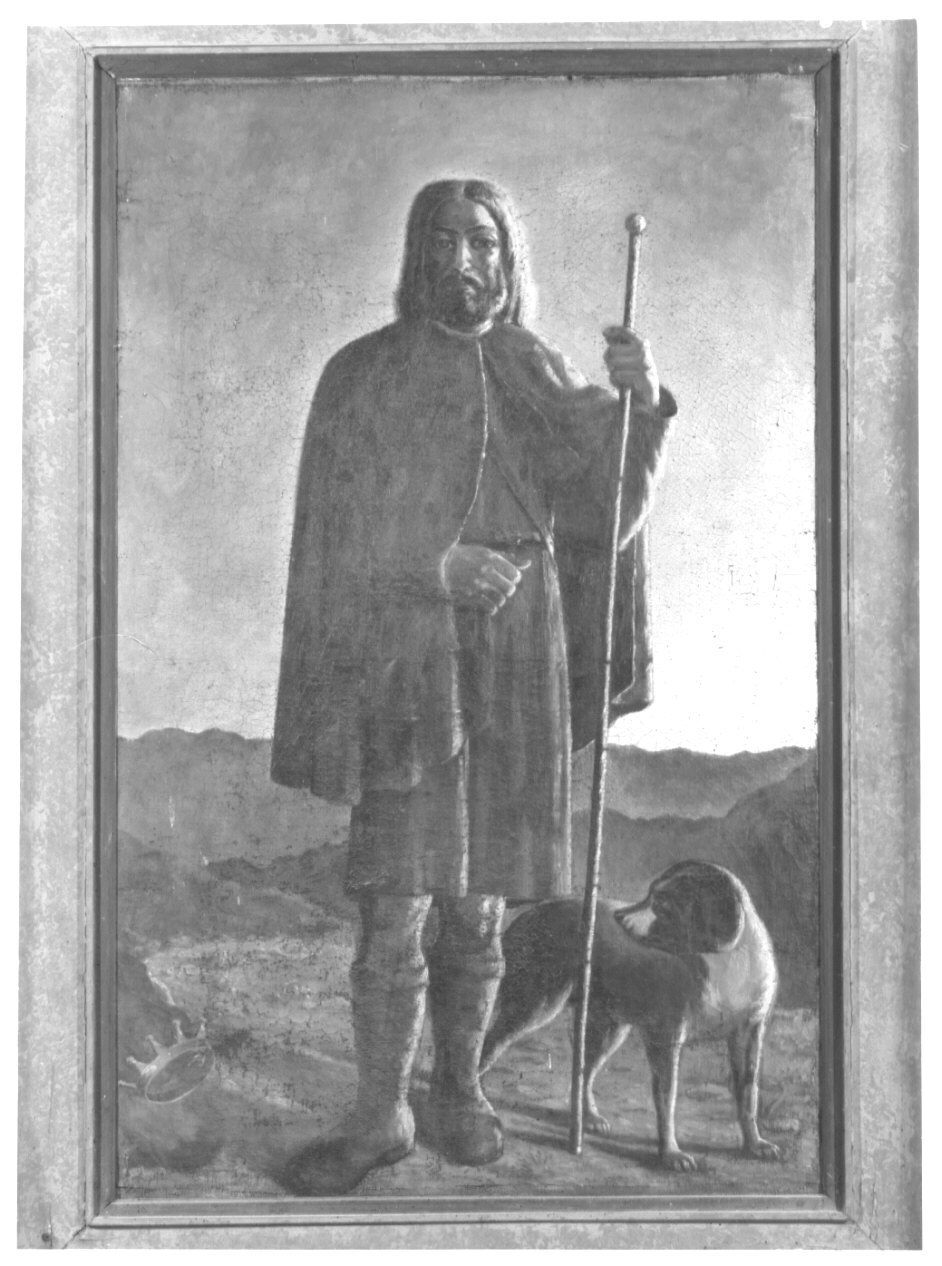 San rocco con il cane (dipinto, opera isolata) - ambito lombardo (sec. XX)