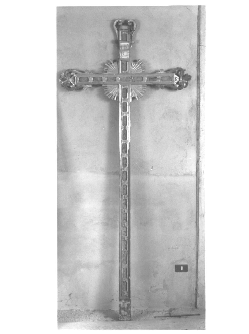 croce processionale, opera isolata - ambito lombardo (ultimo quarto sec. XVIII)