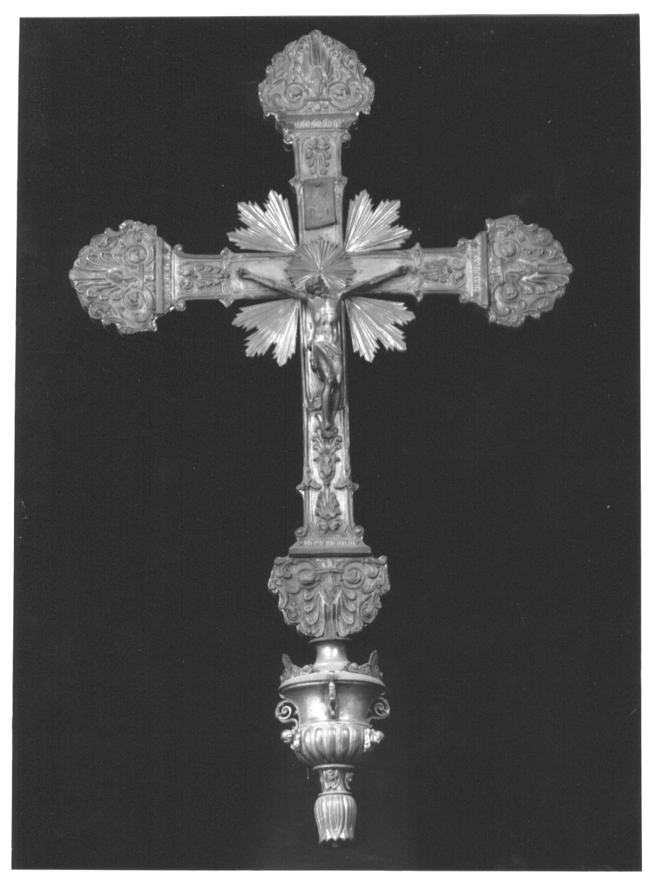 croce processionale, opera isolata - ambito lombardo (prima metà sec. XIX)