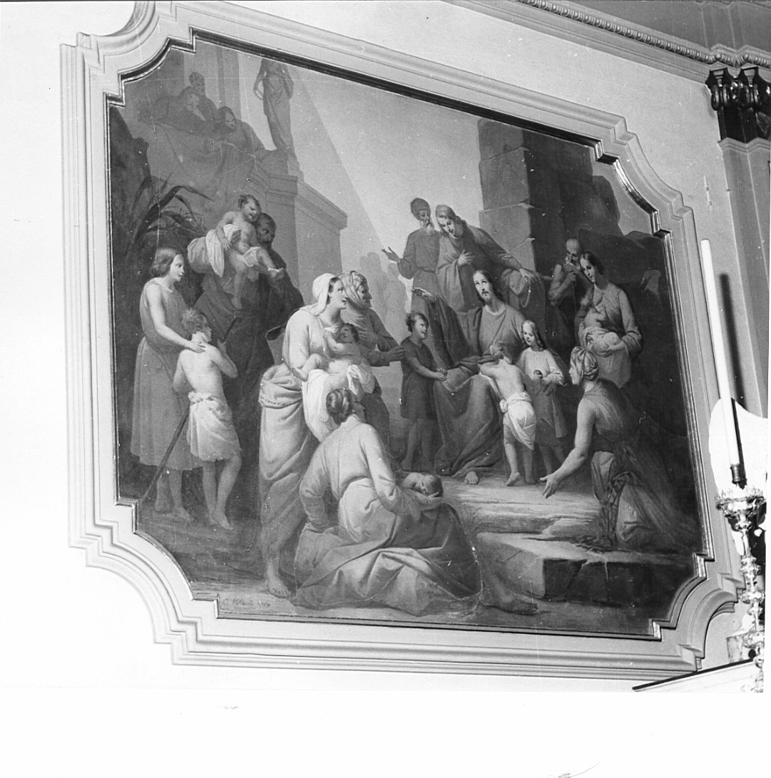 Gesù tra i bambini (dipinto, opera isolata) di Valtorta Giovanni (attribuito) (sec. XIX)