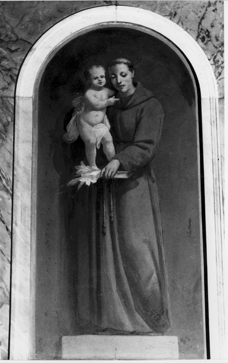 Sant'Antonio da Padova con il bambino (dipinto, opera isolata) di Valtorta Giovanni (attribuito) (sec. XIX)