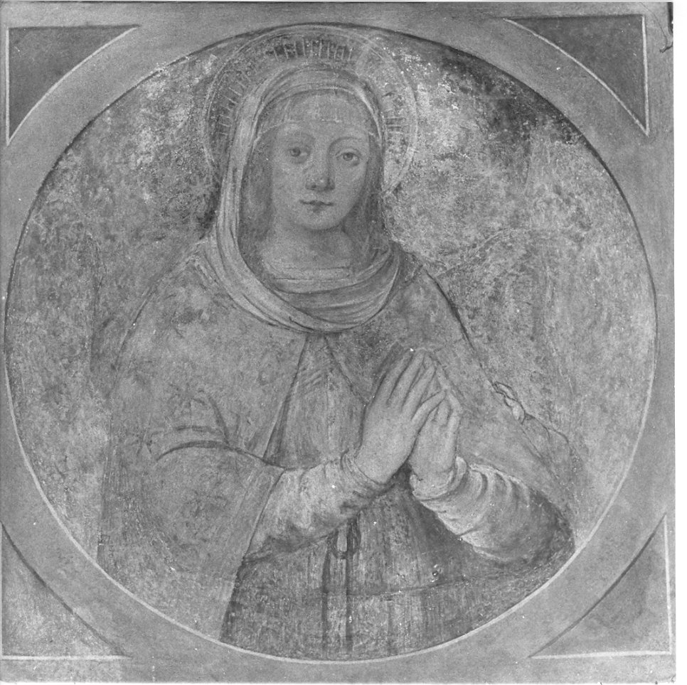 Madonna orante (dipinto, opera isolata) - ambito lombardo (sec. XVI)