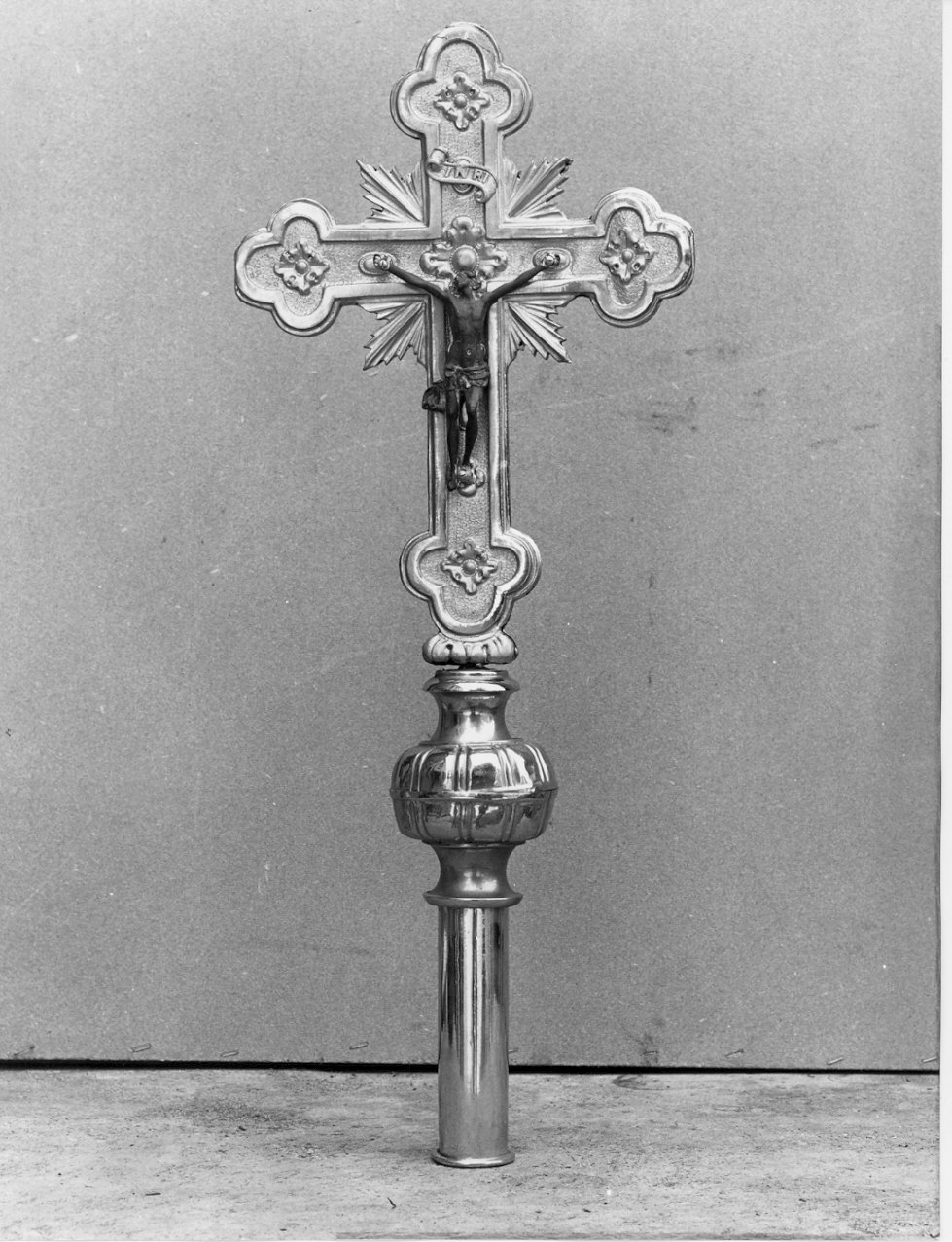 croce processionale, opera isolata - bottega lombarda (secc. XIX/ XX)