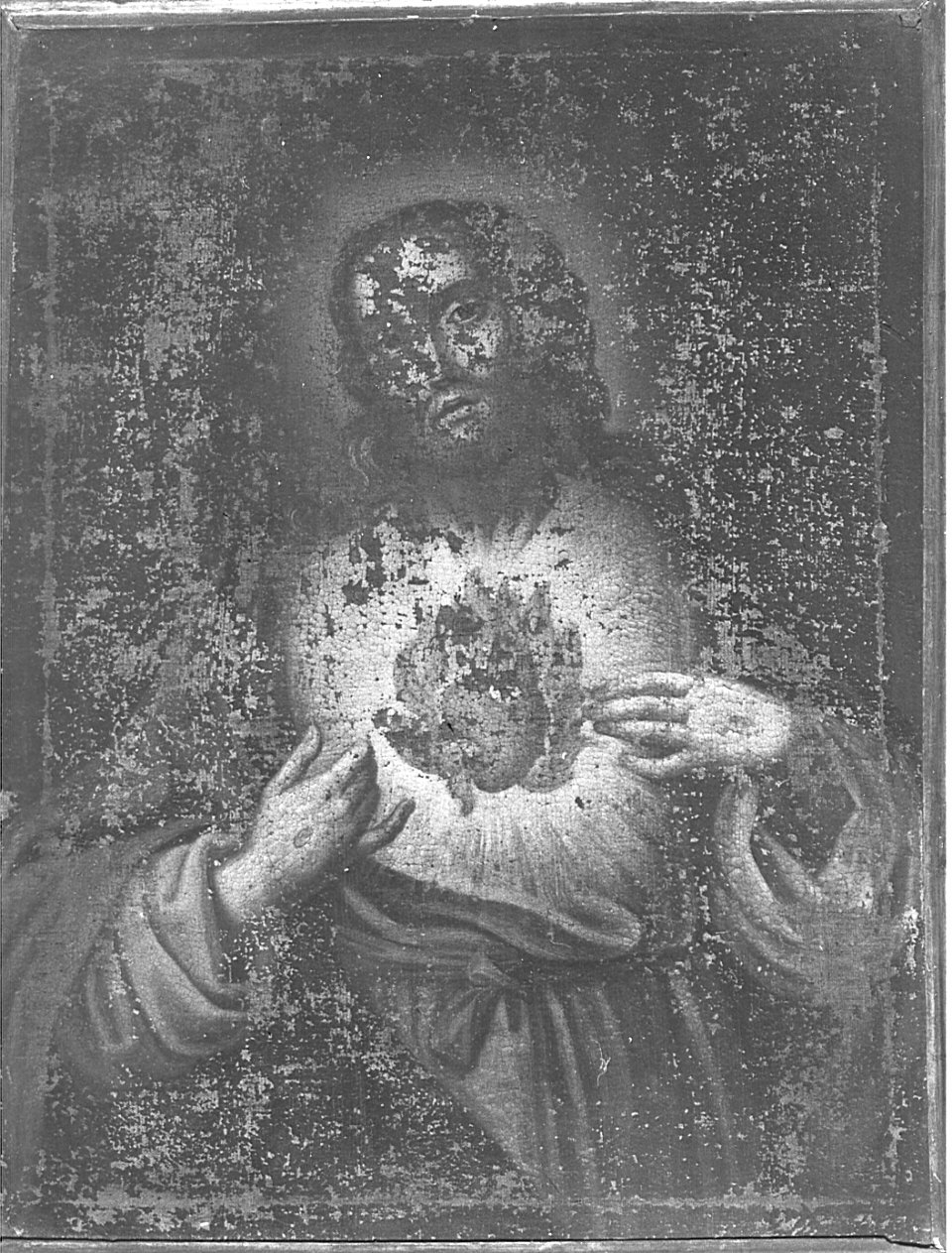 Sacro Cuore di Gesù (dipinto, opera isolata) - ambito lombardo (sec. XIX)