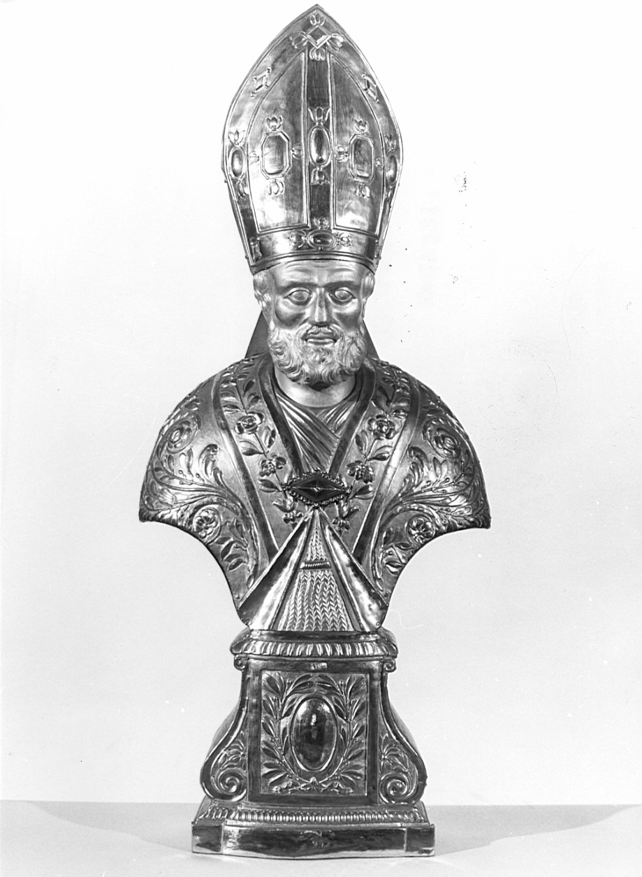 Sant'Agostino (reliquiario - a busto, opera isolata) - bottega lombarda (secc. XVIII/ XIX)