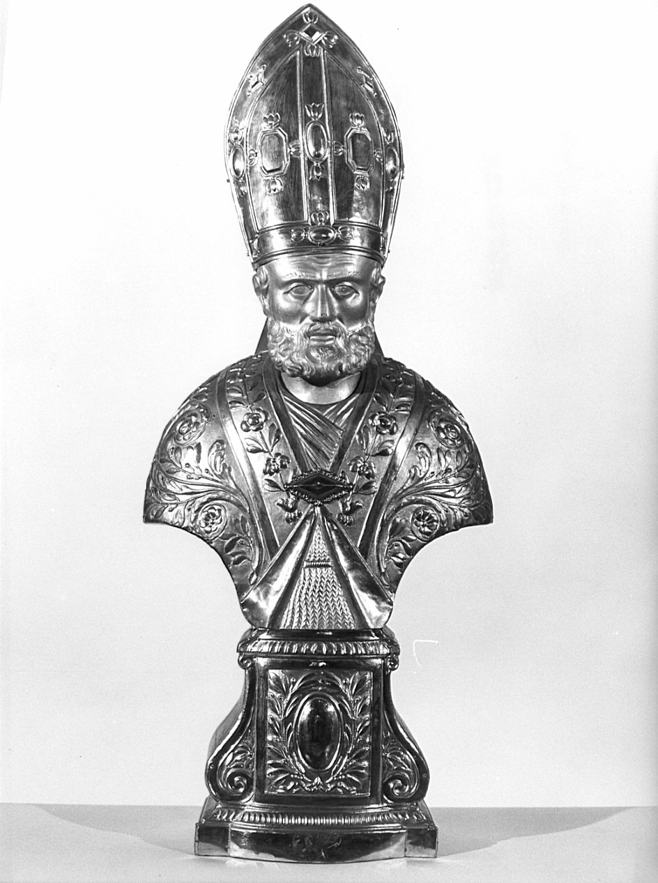 San Siro (reliquiario - a busto, opera isolata) - bottega lombarda (secc. XVIII/ XIX)