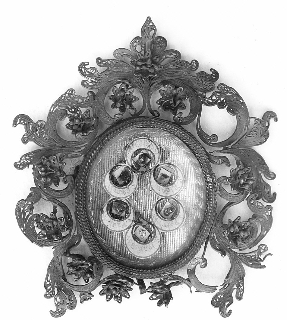 reliquiario a capsula - a medaglione, opera isolata - bottega lombarda (sec. XVIII)