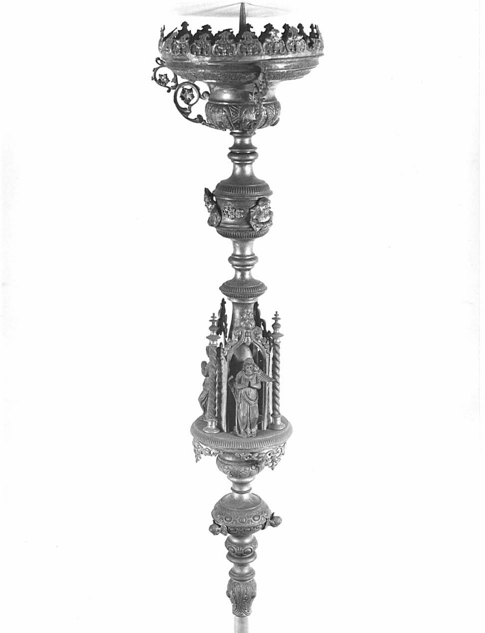 candelabro portatile, coppia - bottega lombarda (seconda metà sec. XIX)