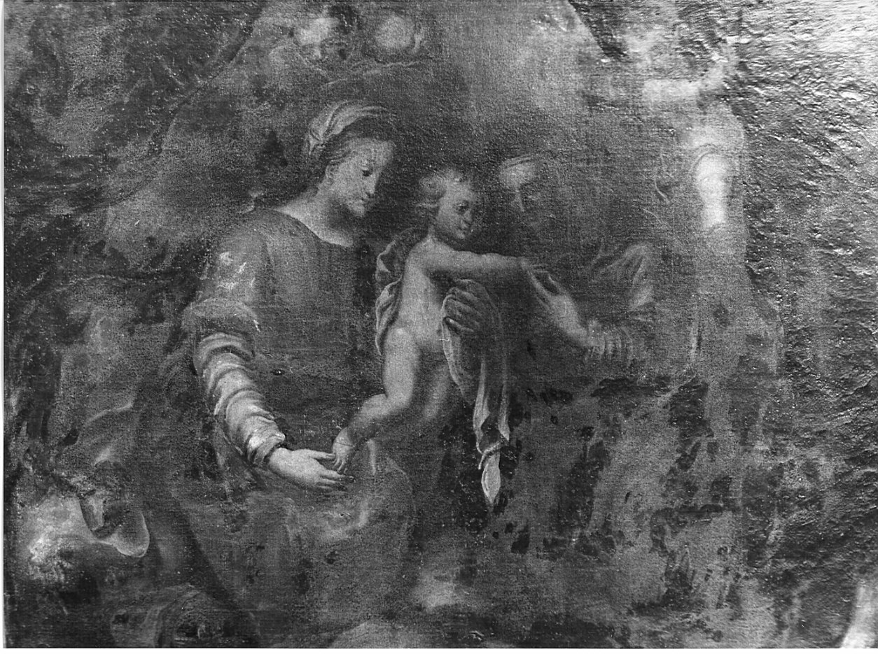 Madonna con Bambino e Sant'Anna (dipinto, opera isolata) - ambito lombardo (seconda metà sec. XVII)