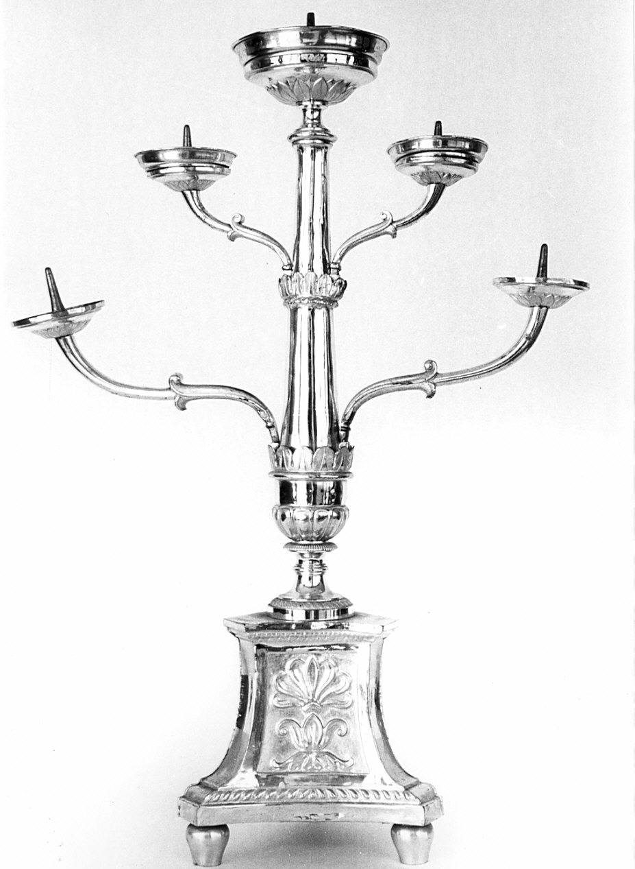 candelabro, serie - bottega lombarda (sec. XIX)