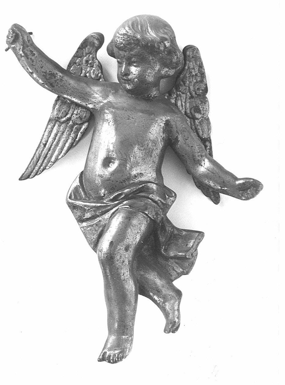 putto alato (scultura, pendant) - bottega lombarda (sec. XIX)