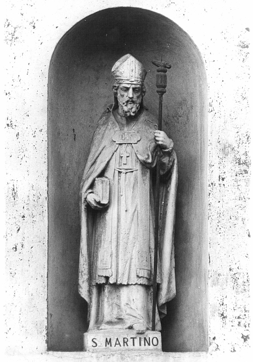 San Martino vescovo (statua, opera isolata) - bottega lombarda (inizio sec. XX)