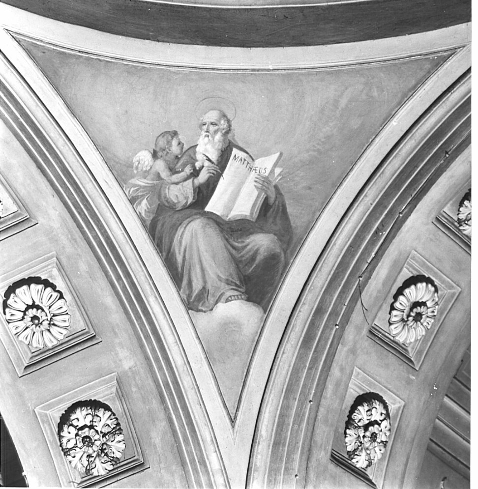 San Matteo e l'angelo (dipinto, elemento d'insieme) di Farina Carlo (sec. XIX)