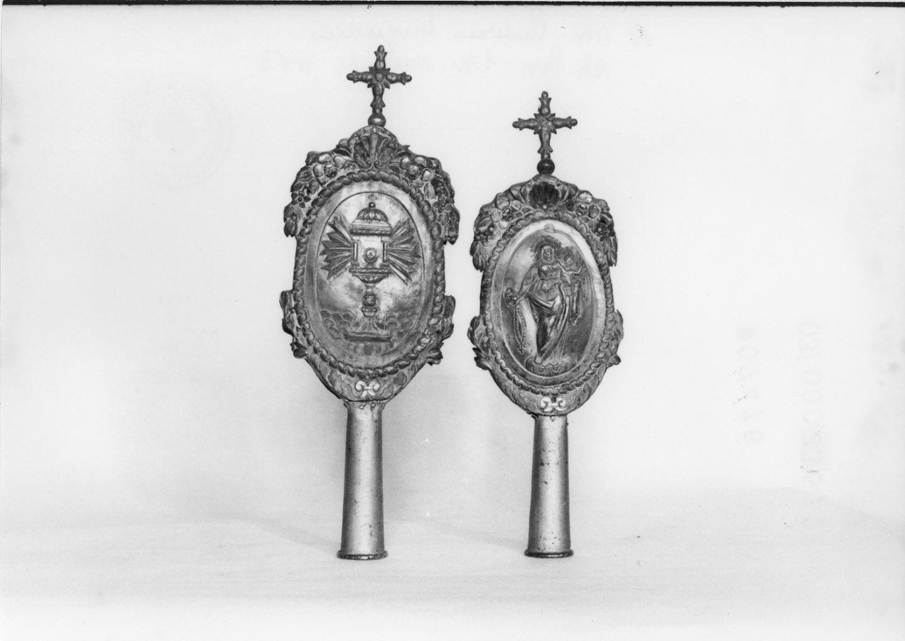 mazza processionale, serie - bottega lombarda (secc. XVIII/ XIX)