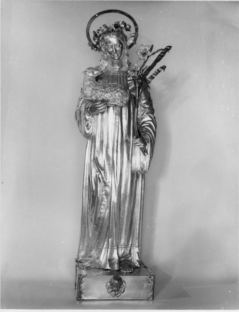 Sant'Agnese (statua, opera isolata) - bottega lombarda (sec. XIX)