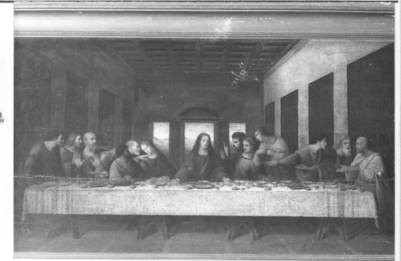 ultima cena (dipinto, opera isolata) - ambito lombardo (sec. XIX)
