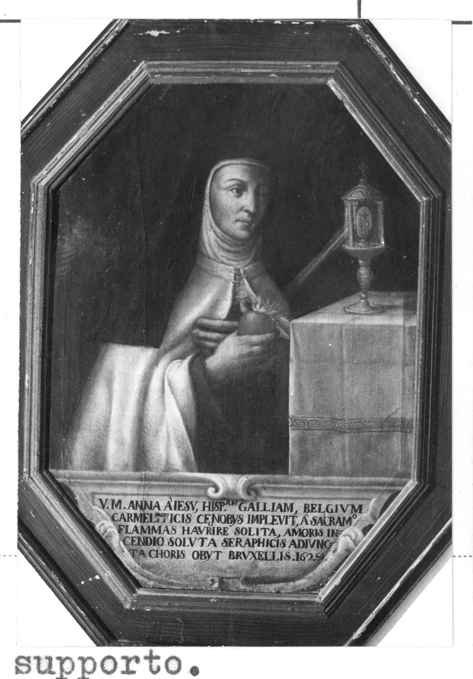 ritratto della Venerabile Madre Anna di Gesù (dipinto, opera isolata) - ambito lombardo (sec. XVII)