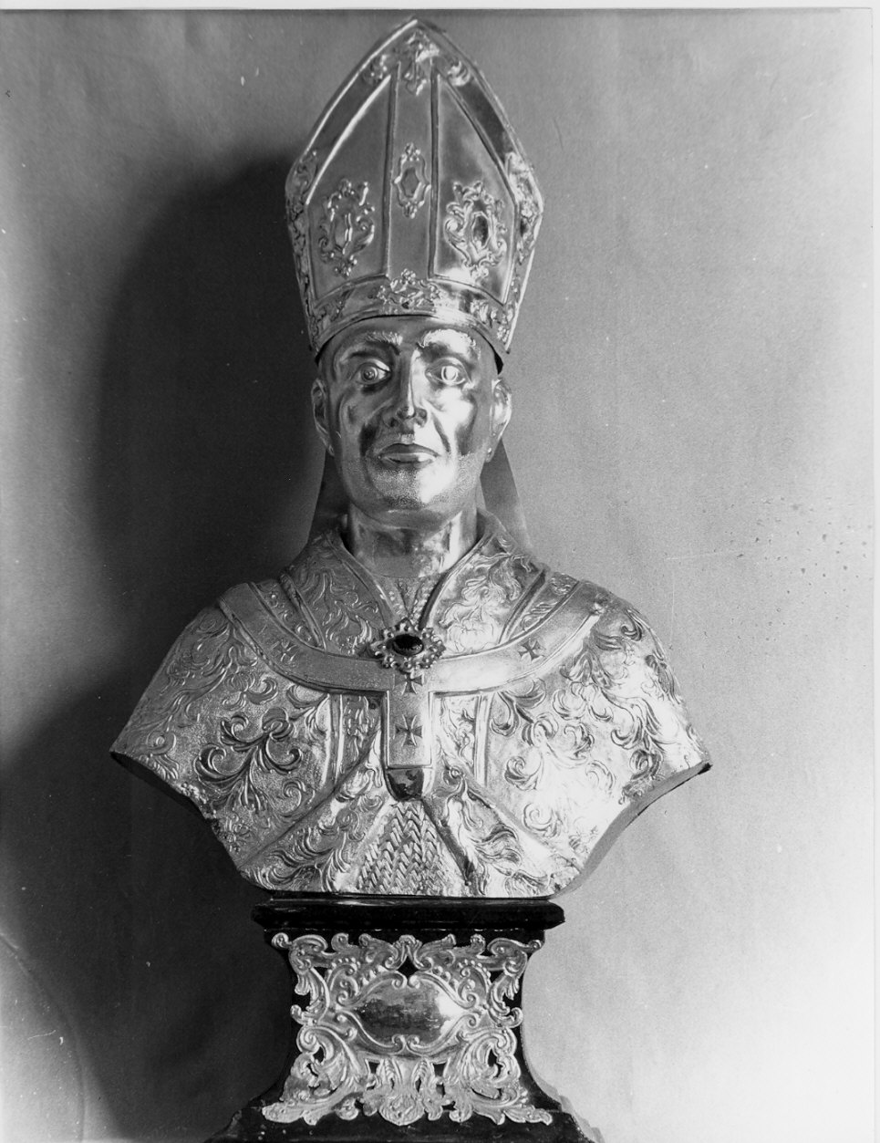 Santo vescovo (reliquiario - a busto) - bottega lombarda (fine sec. XVIII)