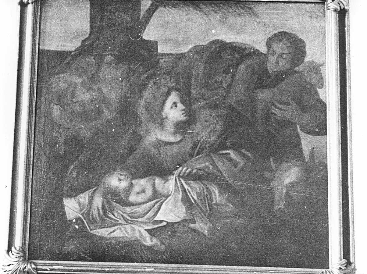 natività di Gesù (dipinto, opera isolata) - ambito lombardo (sec. XVII)