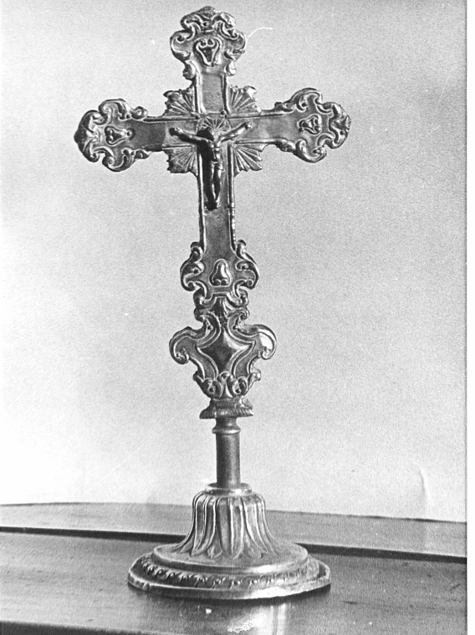 croce da tavolo, opera isolata - bottega lombarda (seconda metà sec. XVIII)