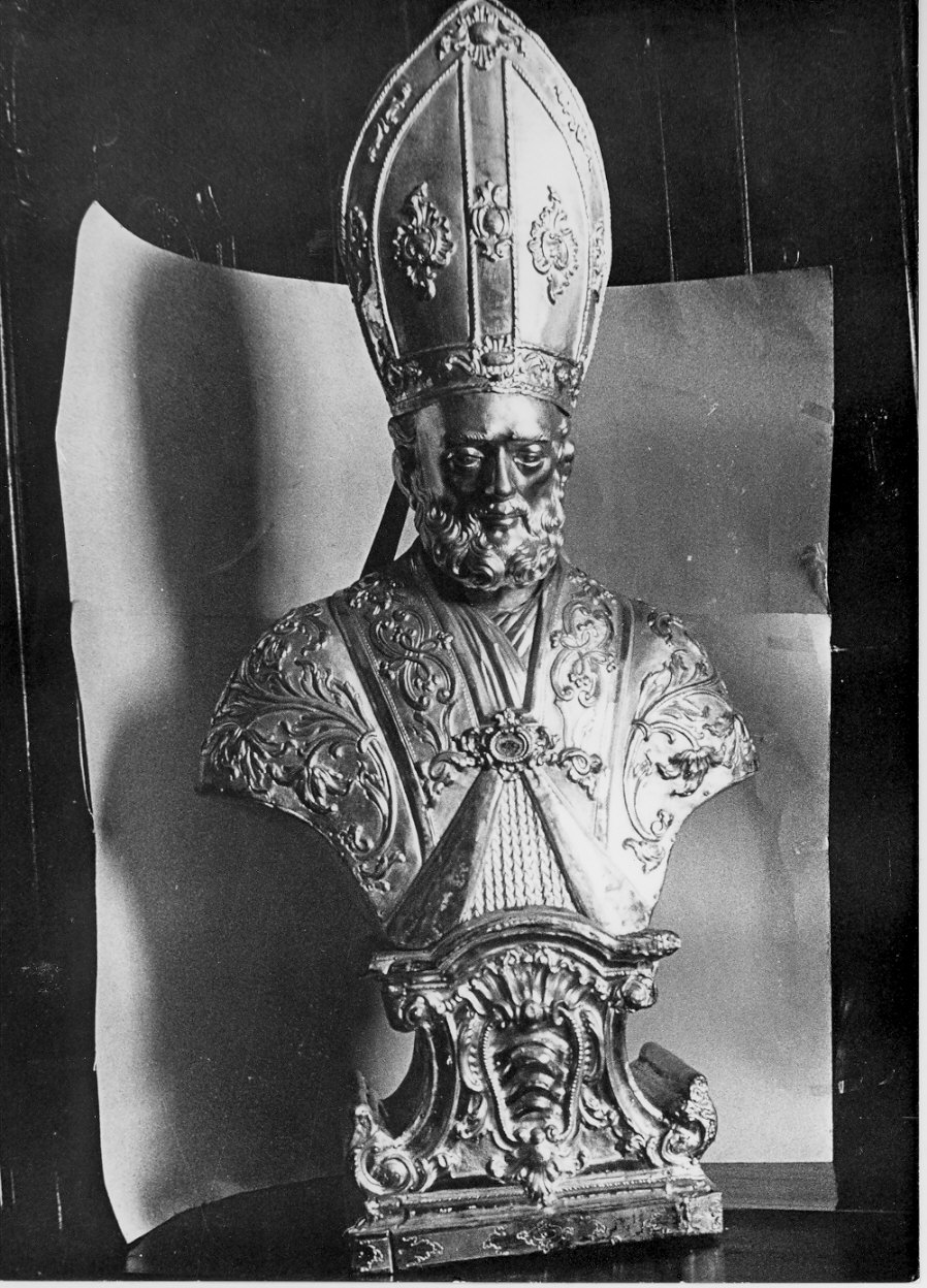 Sant'Ambrogio (reliquiario - a busto, opera isolata) - bottega lombarda (seconda metà sec. XIX)