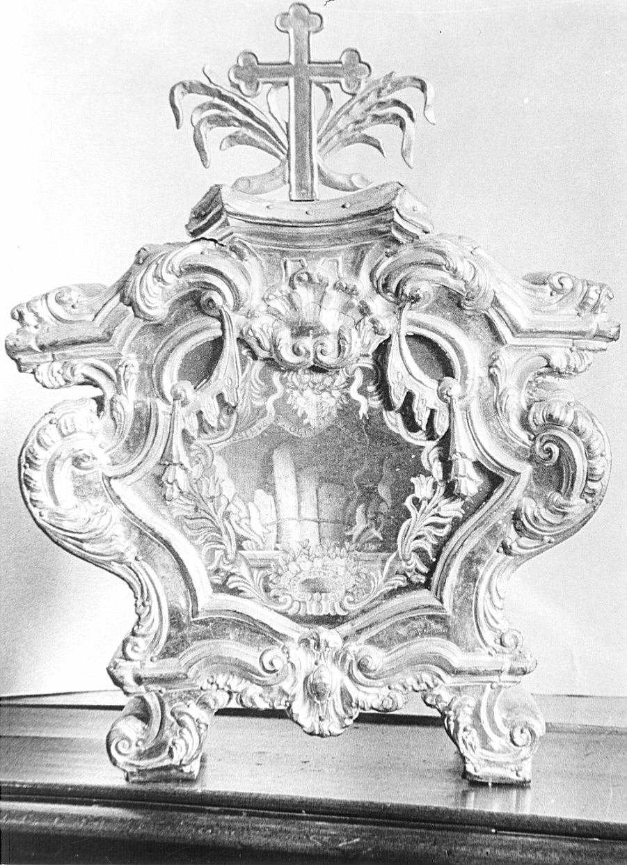 reliquiario a teca - a urna, serie - bottega lombarda (seconda metà sec. XVIII)