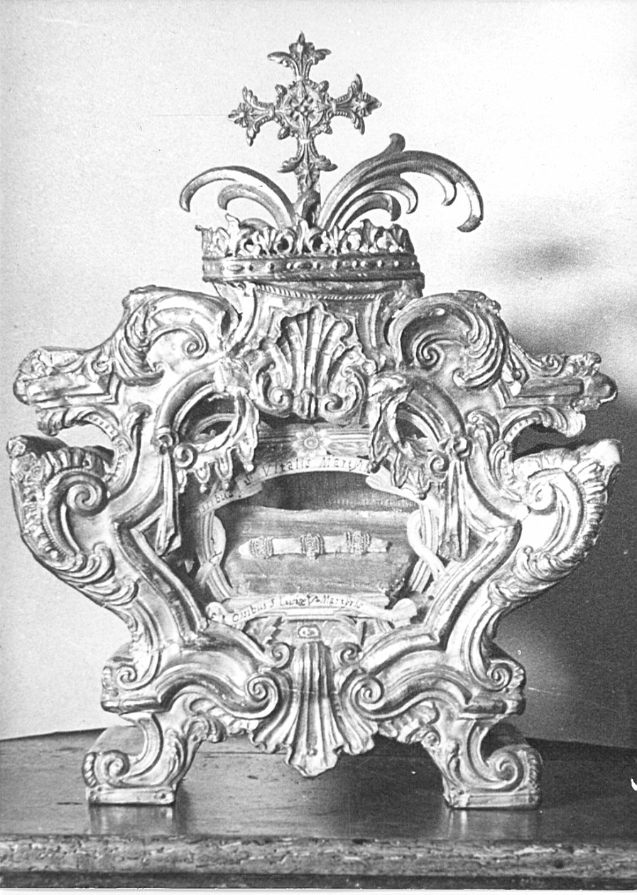 reliquiario a teca - a urna, serie - bottega lombarda (seconda metà sec. XVIII)