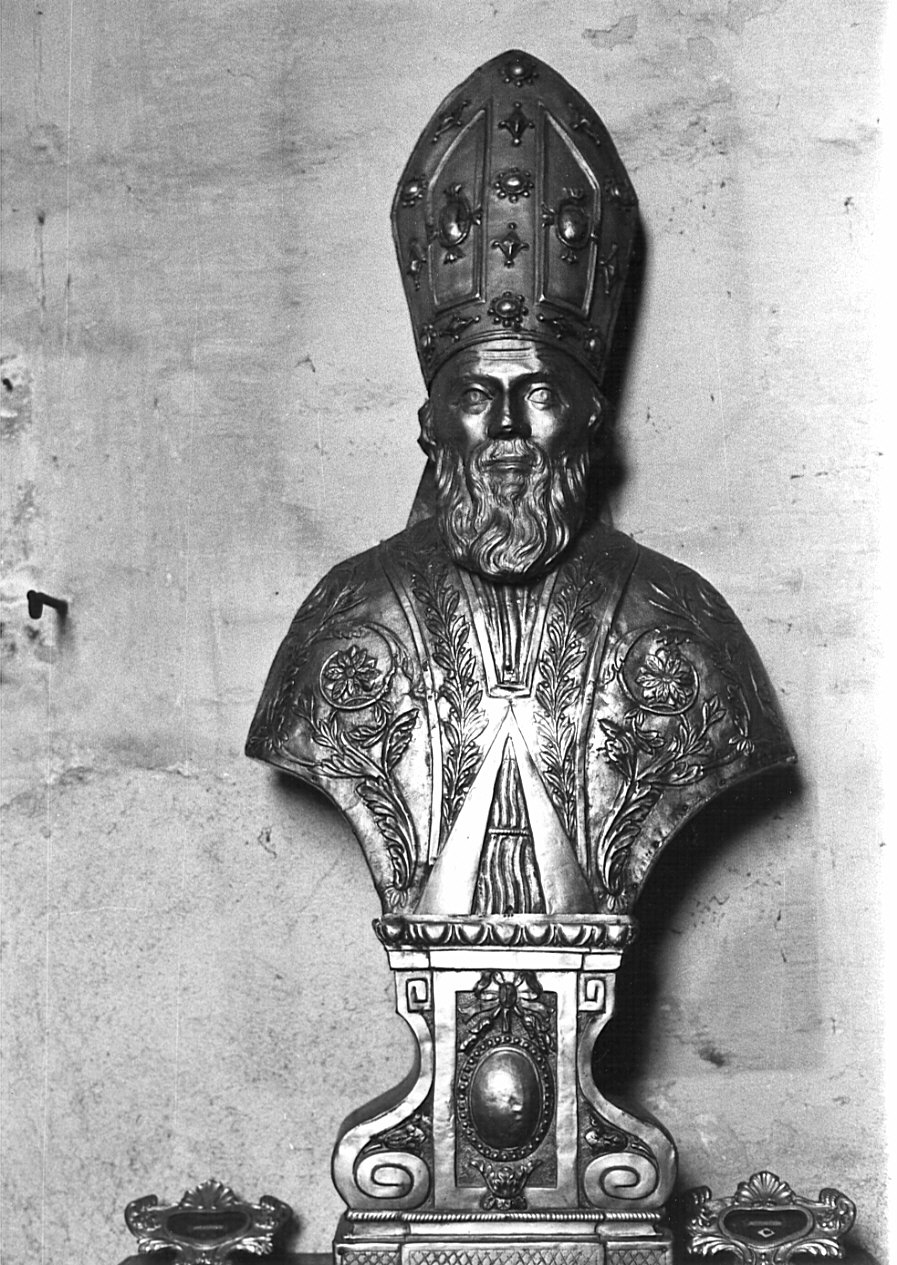 Sant'Agostino (reliquiario - a busto, opera isolata) - bottega lombarda (fine/inizio secc. XVIII/ XIX)