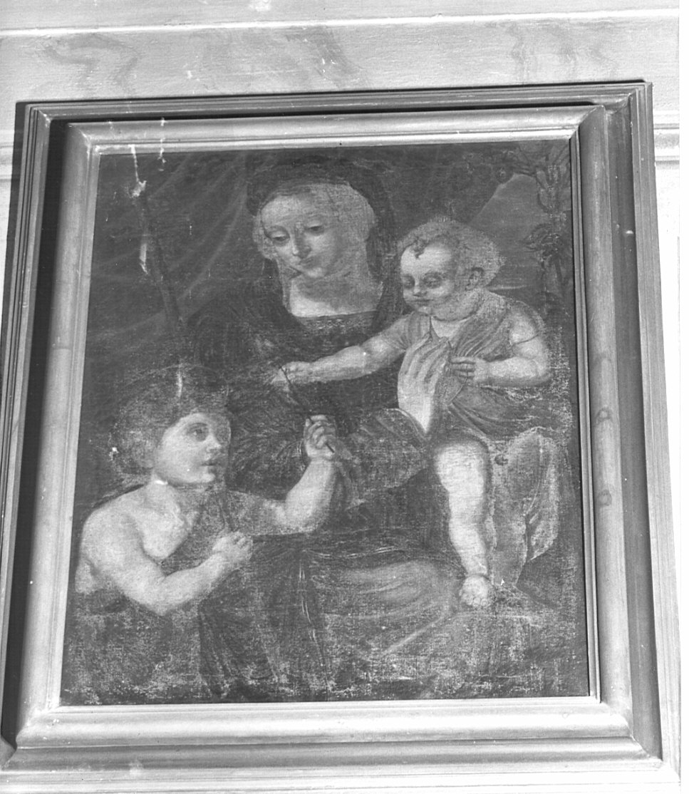 Madonna con Bambino e San Giovannino (dipinto, opera isolata) - ambito lombardo (seconda metà sec. XVI)