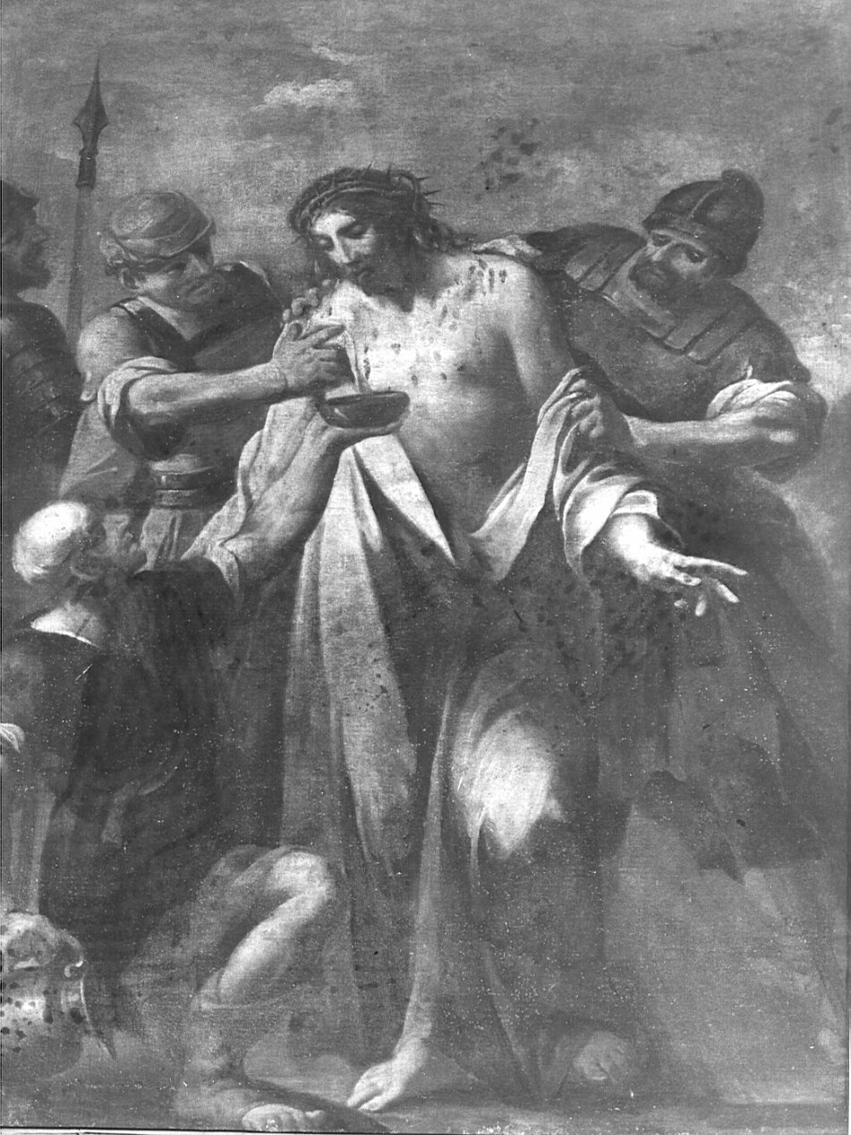 stazione X: Gesù spogliato e abbeverato di fiele (dipinto, elemento d'insieme) - ambito lombardo (sec. XVIII)