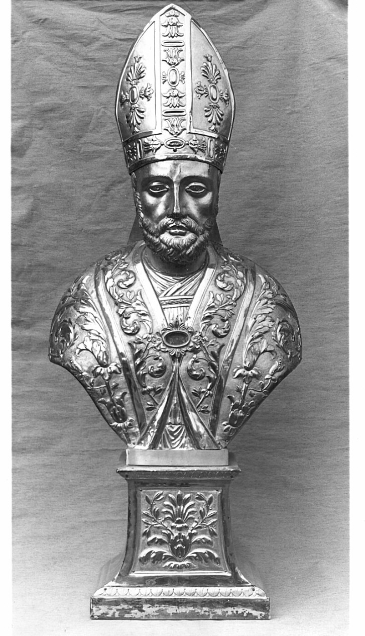 San Simpliciano vescovo (reliquiario - a busto, opera isolata) - bottega lombarda (prima metà sec. XIX)