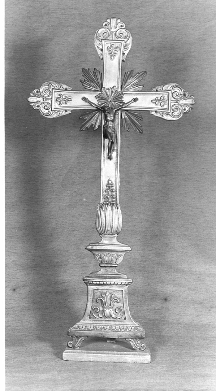 croce d'altare, opera isolata - bottega lombarda (inizio sec. XIX)