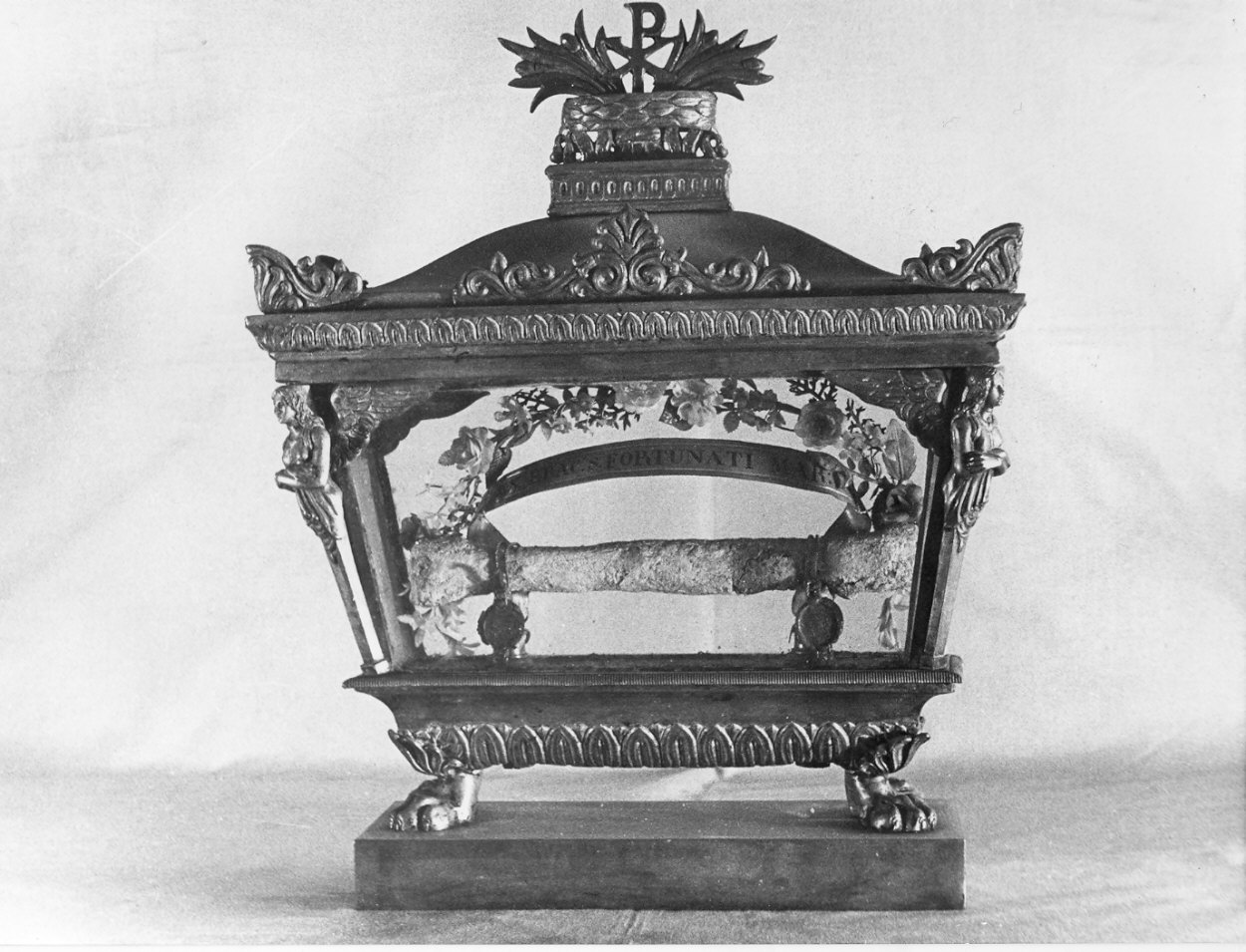 reliquiario a teca - a urna, opera isolata - bottega lombarda (sec. XIX)