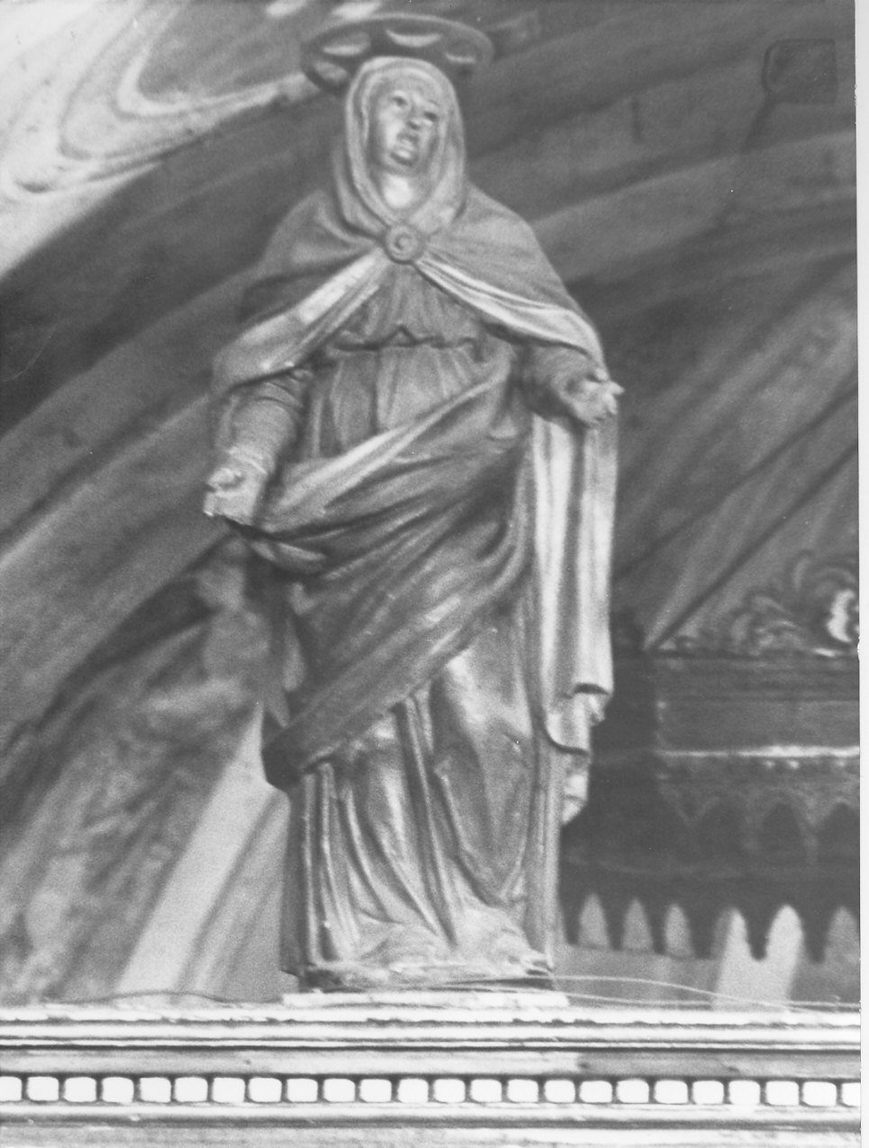 Madonna (statua, elemento d'insieme) - bottega lombarda (secc. XVII/ XVIII)
