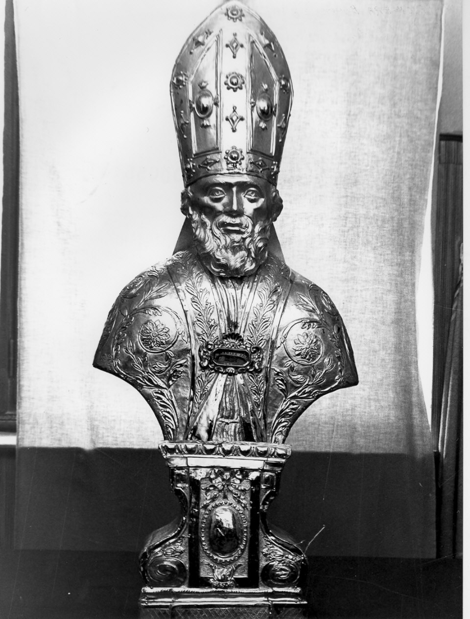 San Barnaba (?) (reliquiario - a busto, opera isolata) - bottega lombarda (fine/inizio secc. XVIII/ XIX)