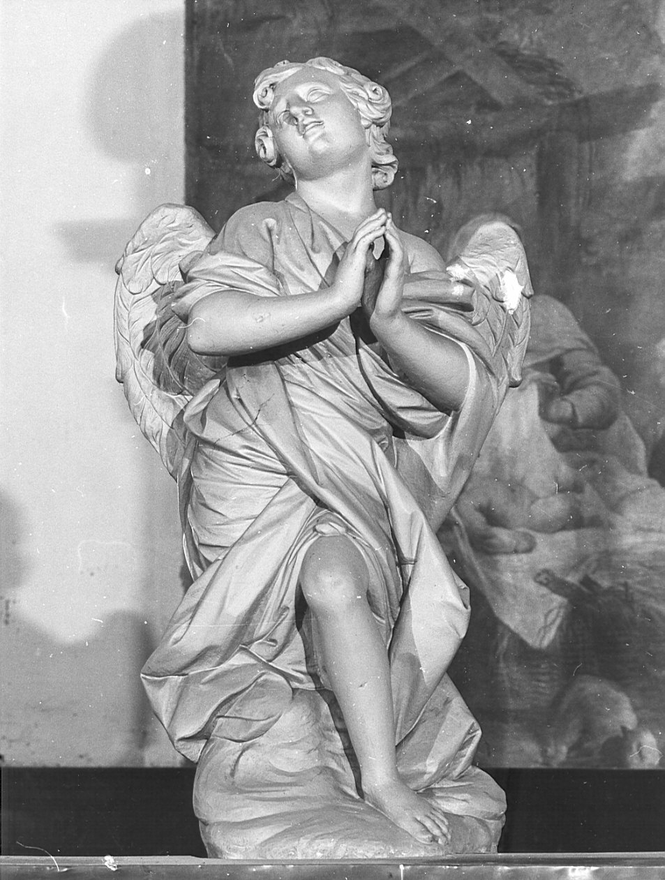 angelo orante (scultura, coppia) - bottega lombarda (sec. XIX)