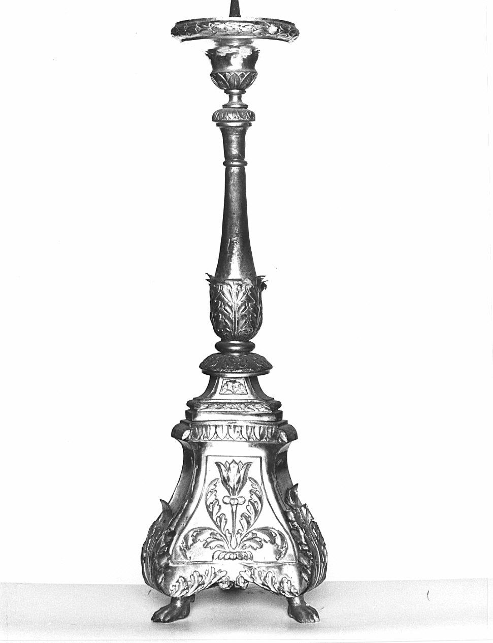 candeliere d'altare, serie - bottega lombarda (prima metà sec. XIX)
