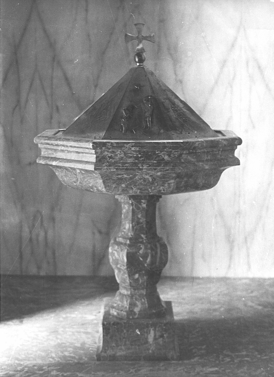 coperchio del fonte battesimale, opera isolata - bottega lombarda (secc. XIX/ XX)