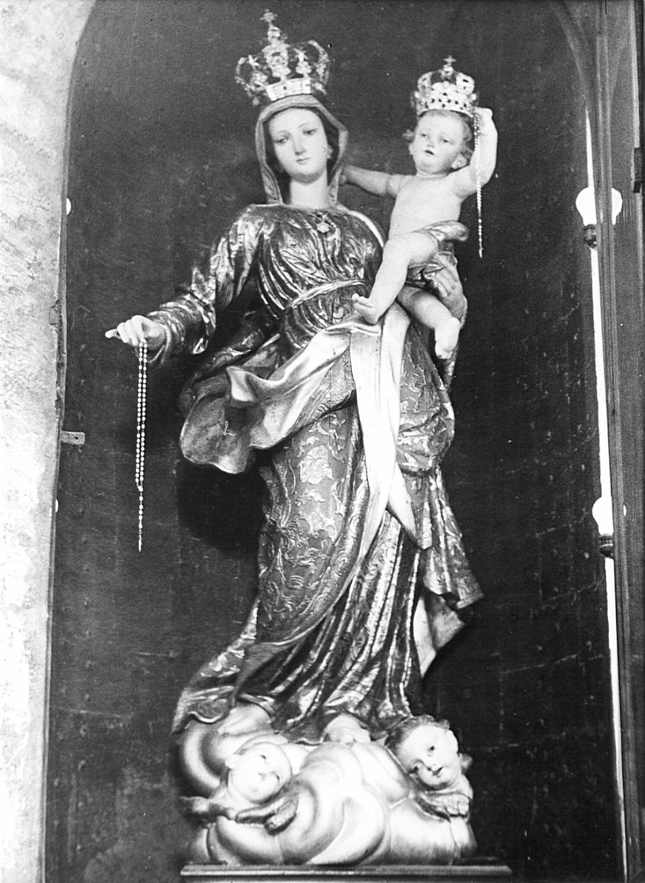 Madonna del Rosario (statua, opera isolata) - bottega lombarda (inizio sec. XVIII)