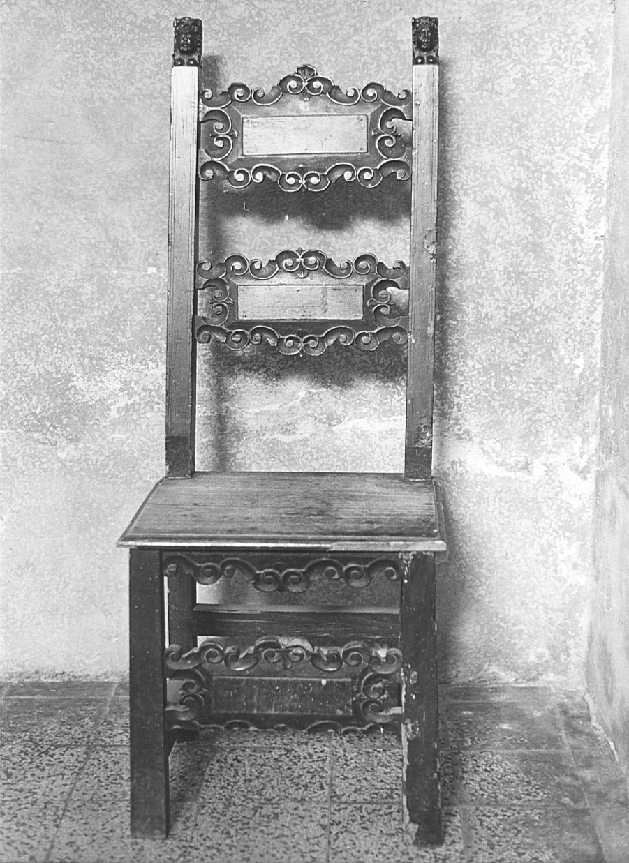 sedia, opera isolata - bottega lombarda (prima metà sec. XVII)