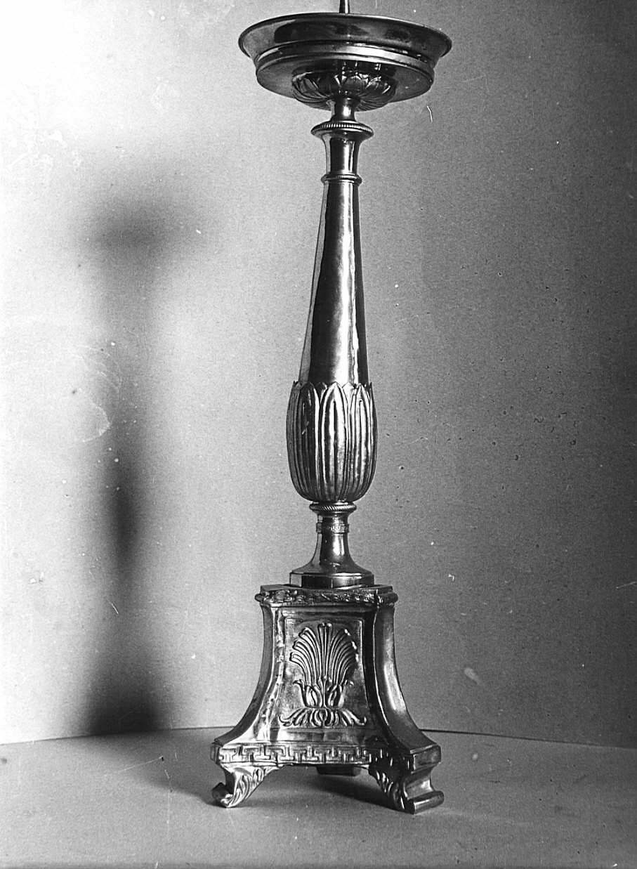 candeliere d'altare, coppia - bottega lombarda (prima metà sec. XIX)