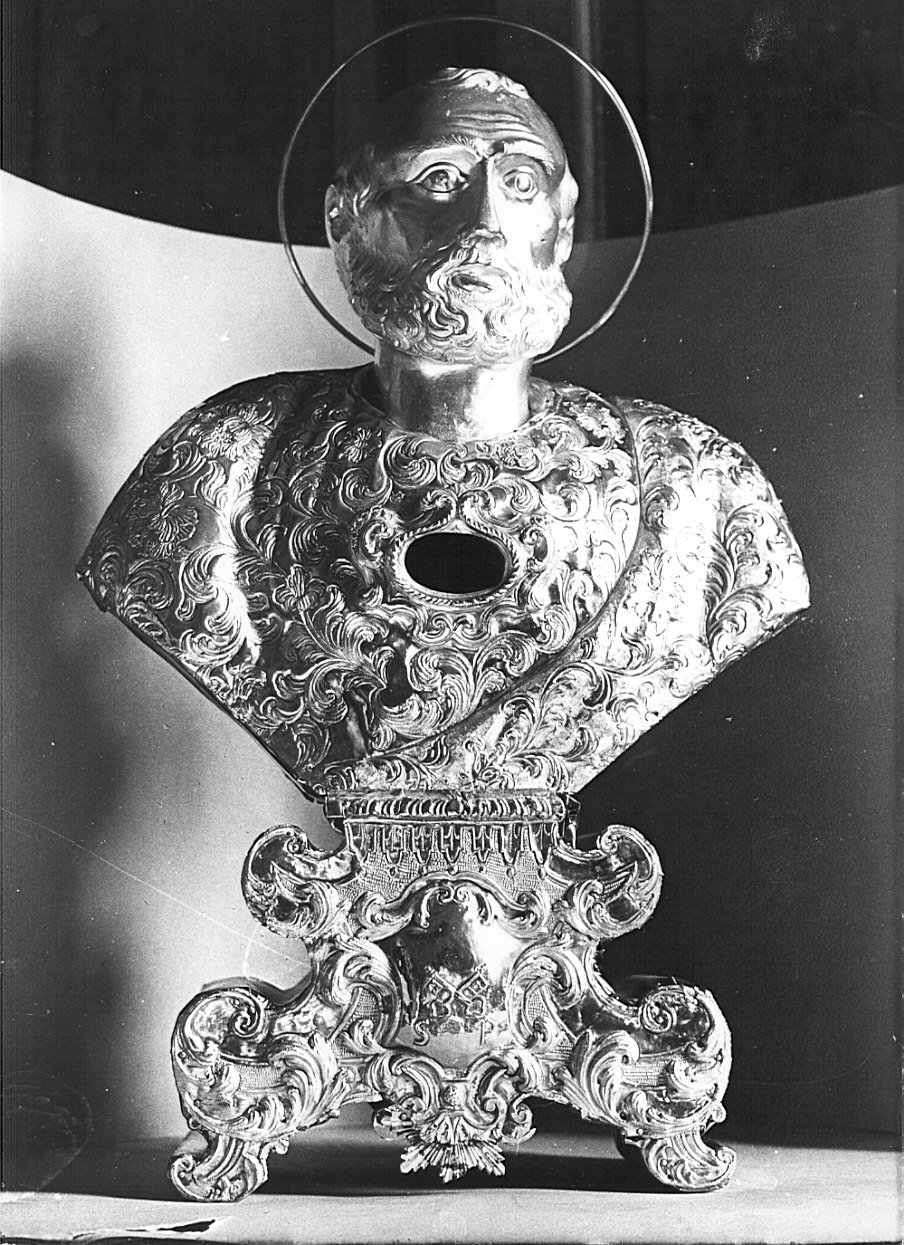 San Pietro (reliquiario - a busto, opera isolata) - bottega lombarda (sec. XVIII)